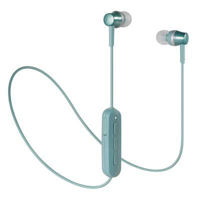 Audio Technica SoundReality Wireless Earphones Bluetooth Remote Included Green GR Control/Mic ATH-CKR300BT