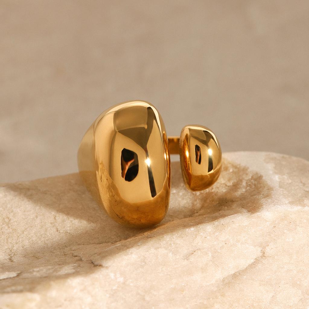 Jiedin European and American stainless steel open ring ins ring jewelry titanium steel exaggerated rings women