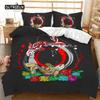 Animal Duvet Cover Set Gecko and Crane Bohemian Exotic Tribal Style Bedding Set Cool Animal Chic King Size Polyester Qulit Cover