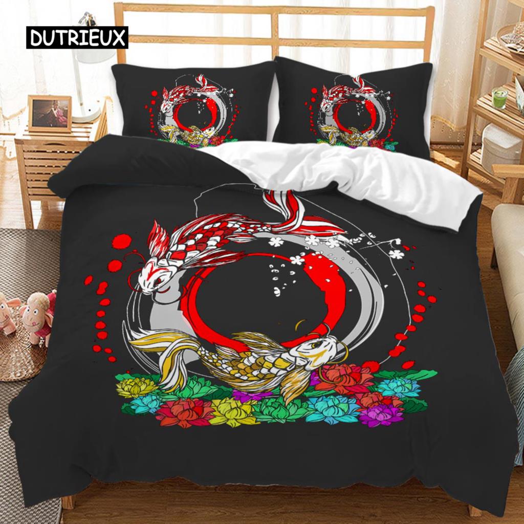 Animal Duvet Cover Set Gecko and Crane Bohemian Exotic Tribal Style Bedding Set Cool Animal Chic King Size Polyester Qulit Cover