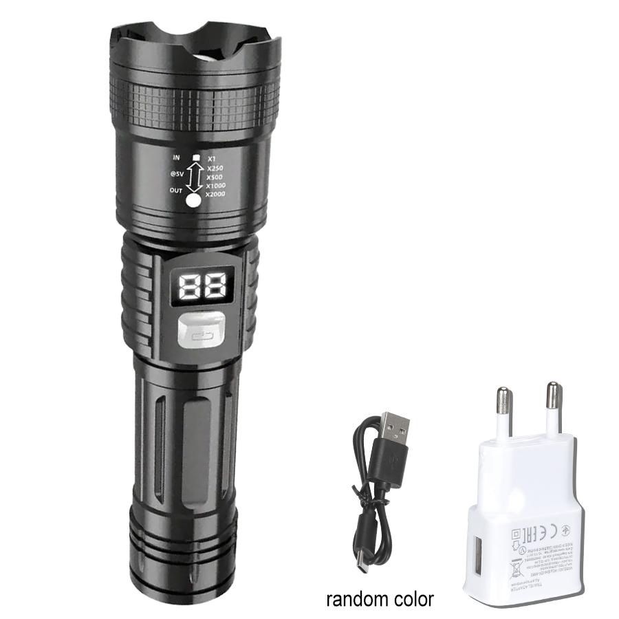 1PC Bright Tactical LED Flashlights - 3 Modes Zoomable Torch Light, Ideal for Outdoor Hiking Hunting Camping Defense Flash Light