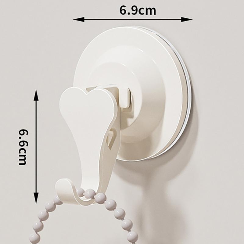 4Pcs Heavy Duty Vacuum Shower Hook Wall Hangers Strong Suction Cup Hook Reusable Bathroom Vacuum Suction Hook