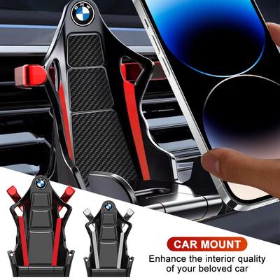 Yarış Koltuğu Şekli Araç Telefon Tutucu GPS Havalandırma Montaj Tutucu Stand Braketi BMW M E34 E36 E60 E90 E46 E39 E70 F10 F20 F30 X5 X6 X1 M3 M5 M6 için
