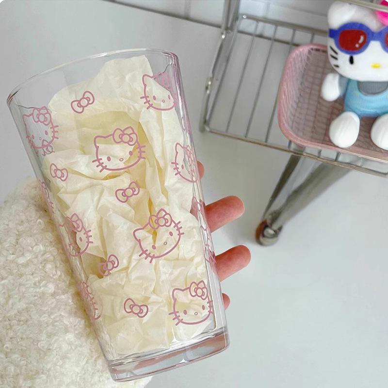 

High-Capacity Transparent Cartoon Glass Drinking Cup for Home or Office 401-500ml