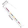 4 Pieces Bead Needle Big Eye Beading Needle 15.5cm Metal Sewing Needle Threading Needle for Beads Large Collapsible