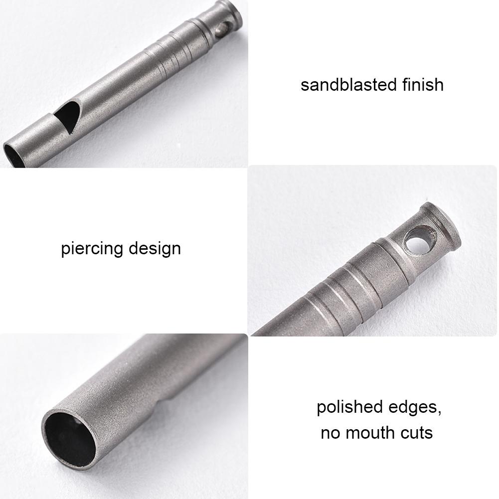 Outdoor Mini EDC Whistle Necklace Ultralight Single Tube Referee Whistle High Decibel Survival Whistles for Hiking Camping Trip