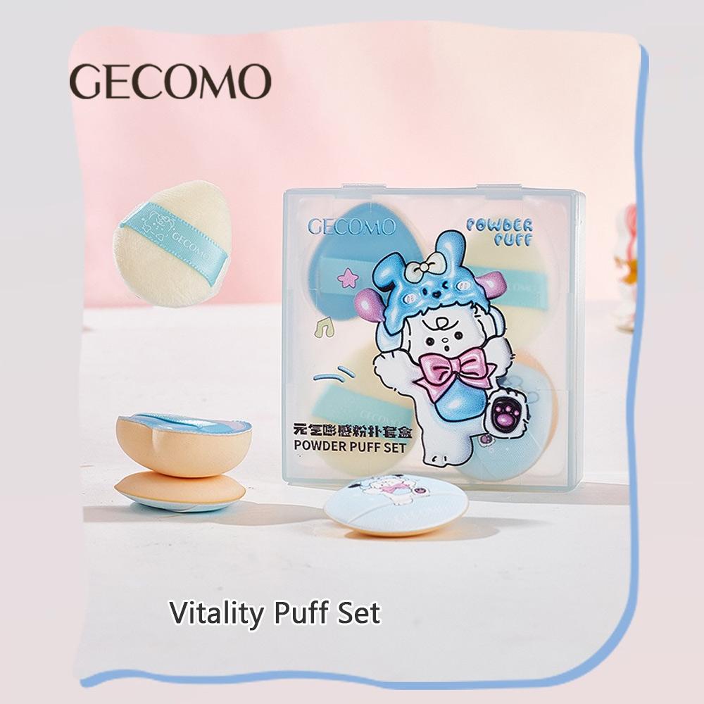 

Набор пуховок GECOMO Cloud Sense Пуховка из флокированной губки для нанесения макияжа, фиксации, хайлайтера, румян, консилера, пальчиковая пуховка для пудры