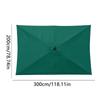 2x3m Rectangular Patio Umbrella Cloth Replacement Canopy Summer UV Protection Cantilever Parasol Top For Outdoor Deck Backyard