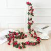 250CM Artificial Rose Flowers Wedding Home Room Decoration Spring Autumn Garden Arch Christmas Rattan DIY Gift Fake Plants Vine