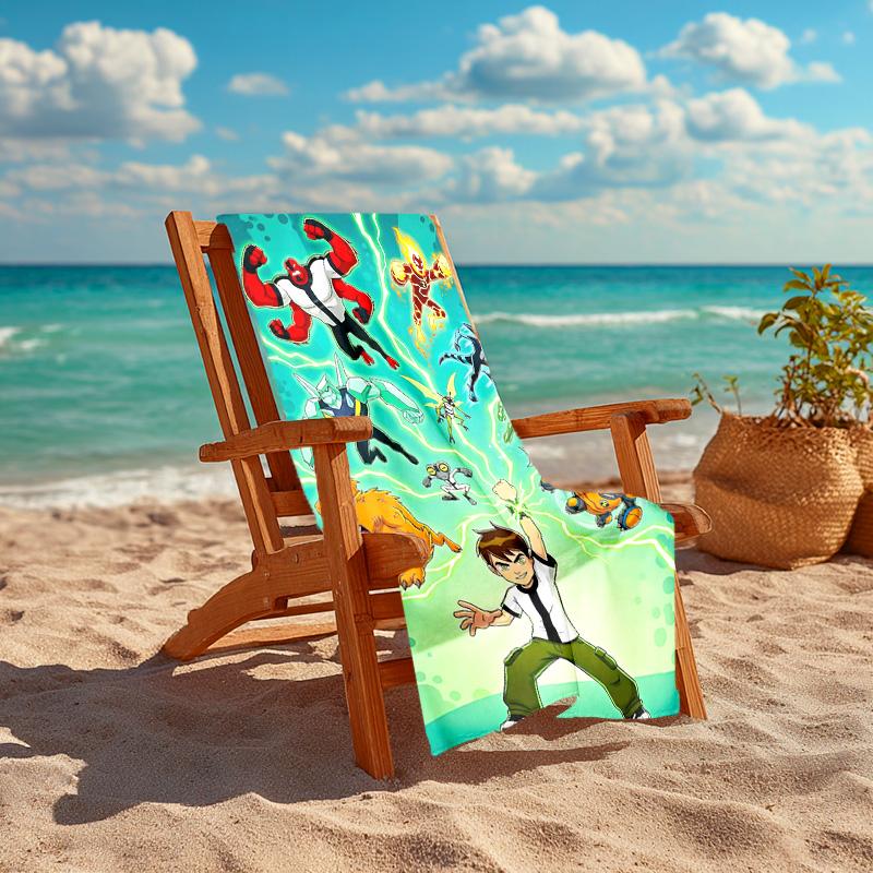 1pc Ben Alien Force Microfiber Beach Towels Quick Dry Towel Sand Beach Towels Pool for Travel Swim Pool. S072101165