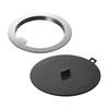 Yamazaki Jitsugyo Drain Net Holder with Easy To Replace Drain Net, Silver + Magnet, Soaking and Washing Cap, Black [Set of 2] Tower 1694 1317