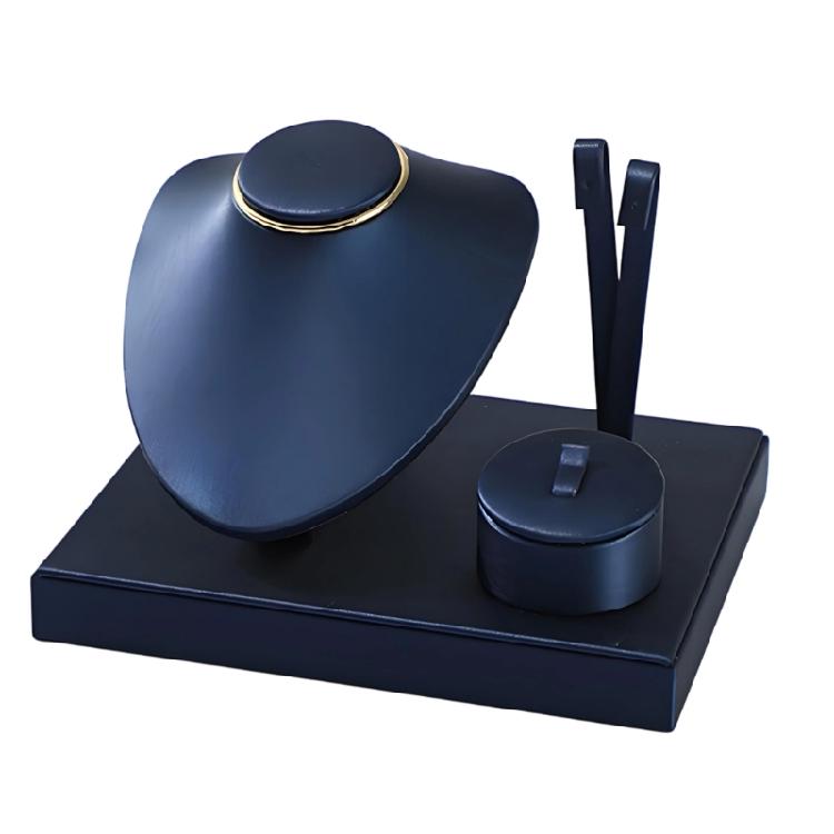 Jewelry Presentation Stand Featuring PU Leather Construction Ideal For Professional And Home Use
