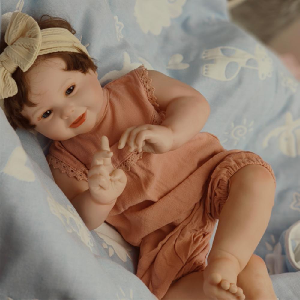 Kodi 60cm Already Finished Collectible Art Princess Doll Huge Baby Soft Silicone Reborn Toddler Dolls Toy