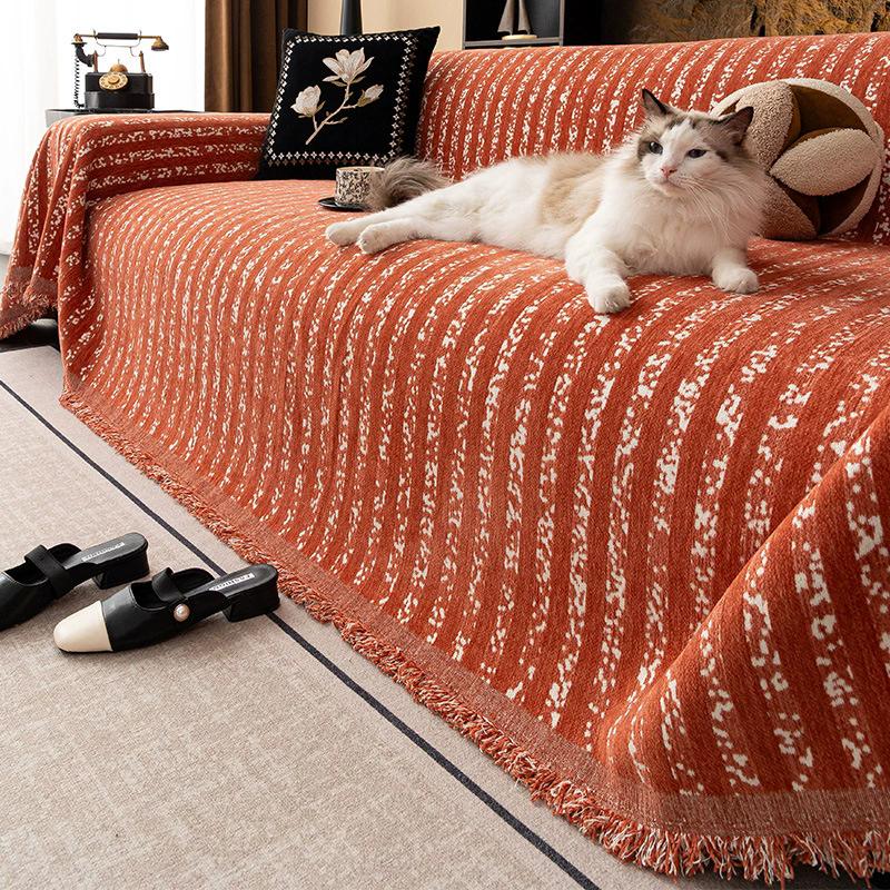 Chenille Fabric Couch Cover Seasonless One Size Fits All Anti Dust Cushion Cat Scratch Proof Couch Throw New Couch Cover