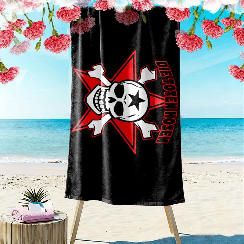Die Toten Hosen Print Beach Towel, Large Soft Quick Dry Towel for Beach Camping Swimming