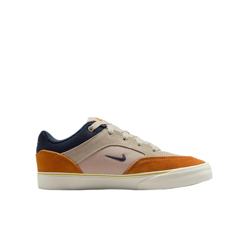 Nike Canvas SB Malor Comfortable Versatile Fashion Trendy Low-Top Kids Skate Shoes Kids Sneaker Light-Brown Royal-Blue White HF1205-100