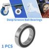 Motoforti 6906DDU Deep Groove Ball Bearings Lubricated Bearings Double Rubber Seal 30x47x9mm Black Silver Tone