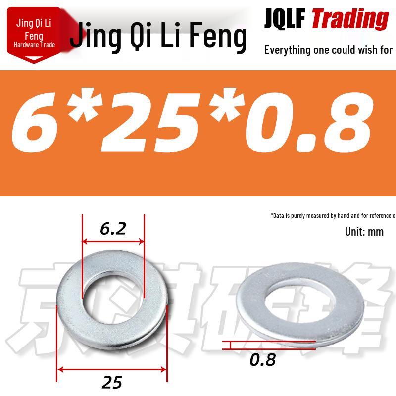 4.8 Grade Galvanized Flat Washer, M3-M14, Thickened Iron Gasket