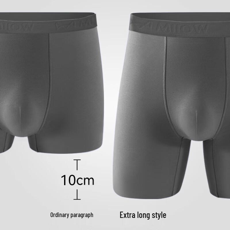 Mao Ren Herren Lange Anti-Scheuer Baumwoll-Boxershorts (2er-Pack)