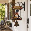 Gnomo da Giardino Rustico Campanello Campanello Gnomi Grandi Benvenuti Campanello a Sospensione Decorazione Fantasiosa per Portico Anteriore Patio Recinzione Casa di Campagna Regalo Mamma Nonna Campagna