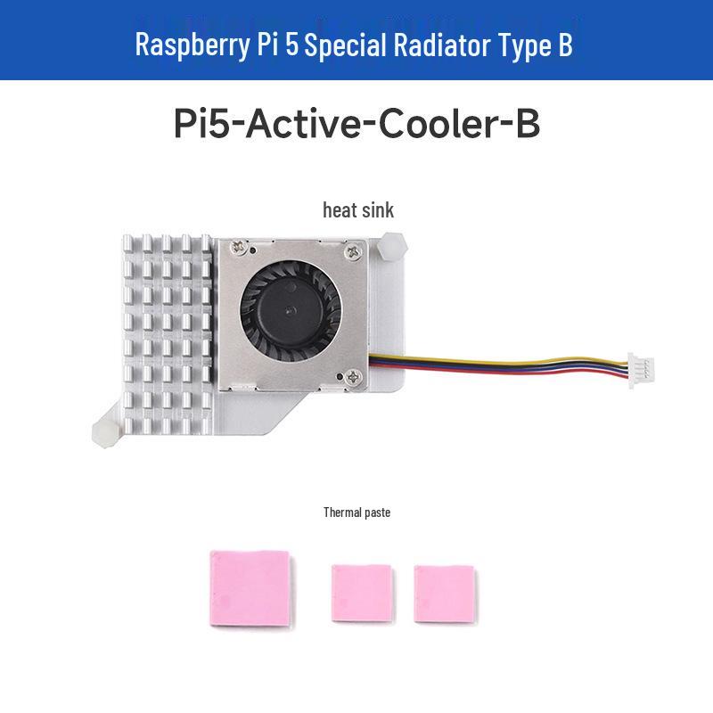 Raspberry Pi 5 Heatsink Cooling Fan with Thermal Pad (Type B) Type B Cooling Fan