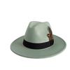Gelbe Feder Fedoras Herren Fedora Hut Herren Panama Oberkappe Unisex Hut Militärfarbe Fedoras Hut mit breiter Krempe Kirchenhut Partyhut