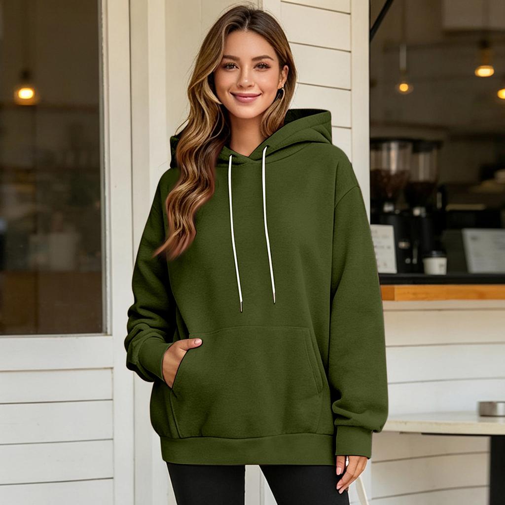 Damen Hoodie mit langen Ärmeln und Ohren-Design Gemütlicher Pullover