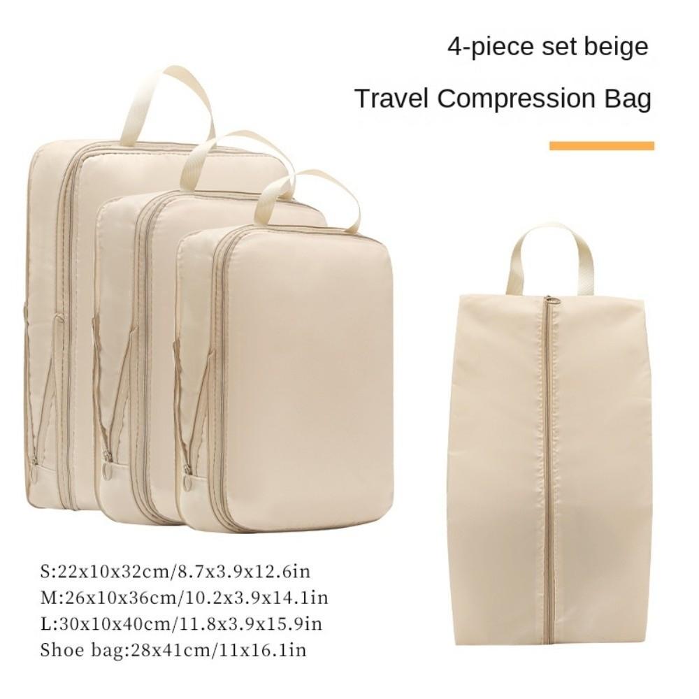4pcs/set Lightweight Travel Storage Bag Multifunctional Packing Cubes Bag Travel Accessories