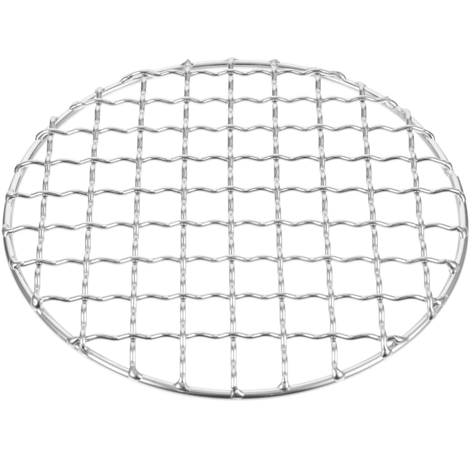

Круглая сетка для гриля из нержавеющей стали, сетка для духовки, уличная охлаждающая стойка для гриля, мяса, овощей, рыбы, креветок серебряный