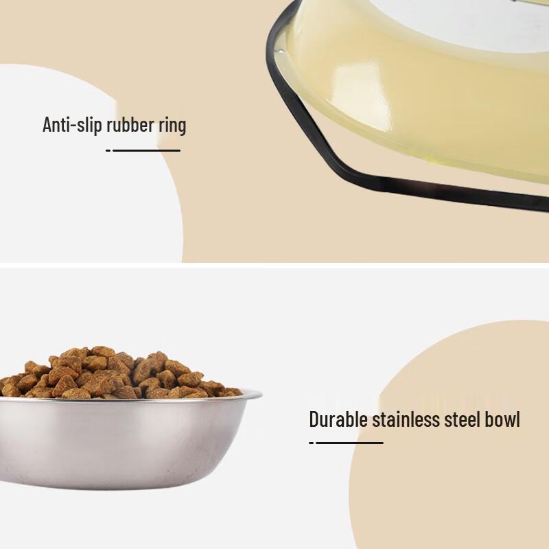 HELLOJOY Doppelnapf aus Edelstahl für Tierfutter und Wasser