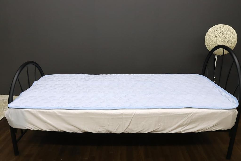 Romance Kosugi Mattress Pad (Heat Storage Filling, Cotton Velour) Semi-Double, Blue