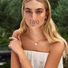 2025 Luxe Evergreen Double Leaf Necklace - Women's Celebrity Style Clavicle Chain, Perfect Gift for Girlfriend