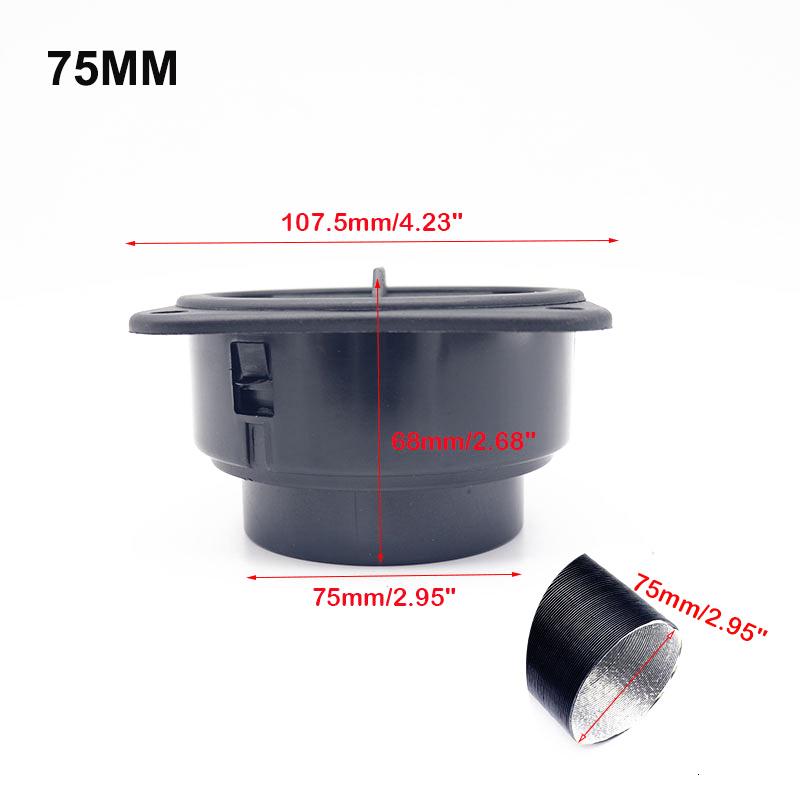 60/75/42mm Car Heater Replacement Kits Air Diesel Parking Heater Ducting Pipe Air Vent Outlet Hose Tube Connector w/Hose Clips