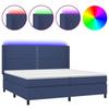 VidaXL Slatted Bed Base with LED Mattress, Upholstered Bed with Headboard, Double Bed, Adult Bedroom Bed, Modern, 3138267