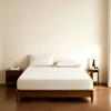 100% Cotton Fitted Mattress Protector Breathable Skin Friendly Solid Sheet For Single And Double Beds