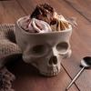 Retro Skull Ceramic Bowl For Halloween Tableware Candy Snacks Pasta Noodles Or Spooky Gothic Home Decor