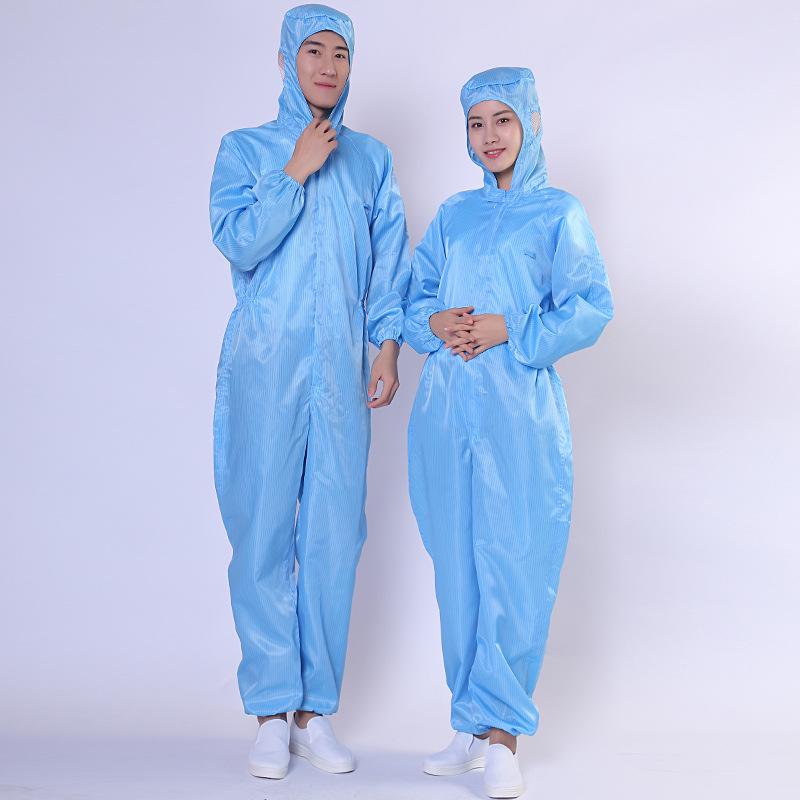 Hooded Dustproof Anti-Static Cleanroom Suit for Protective Workwear and Spray Painting