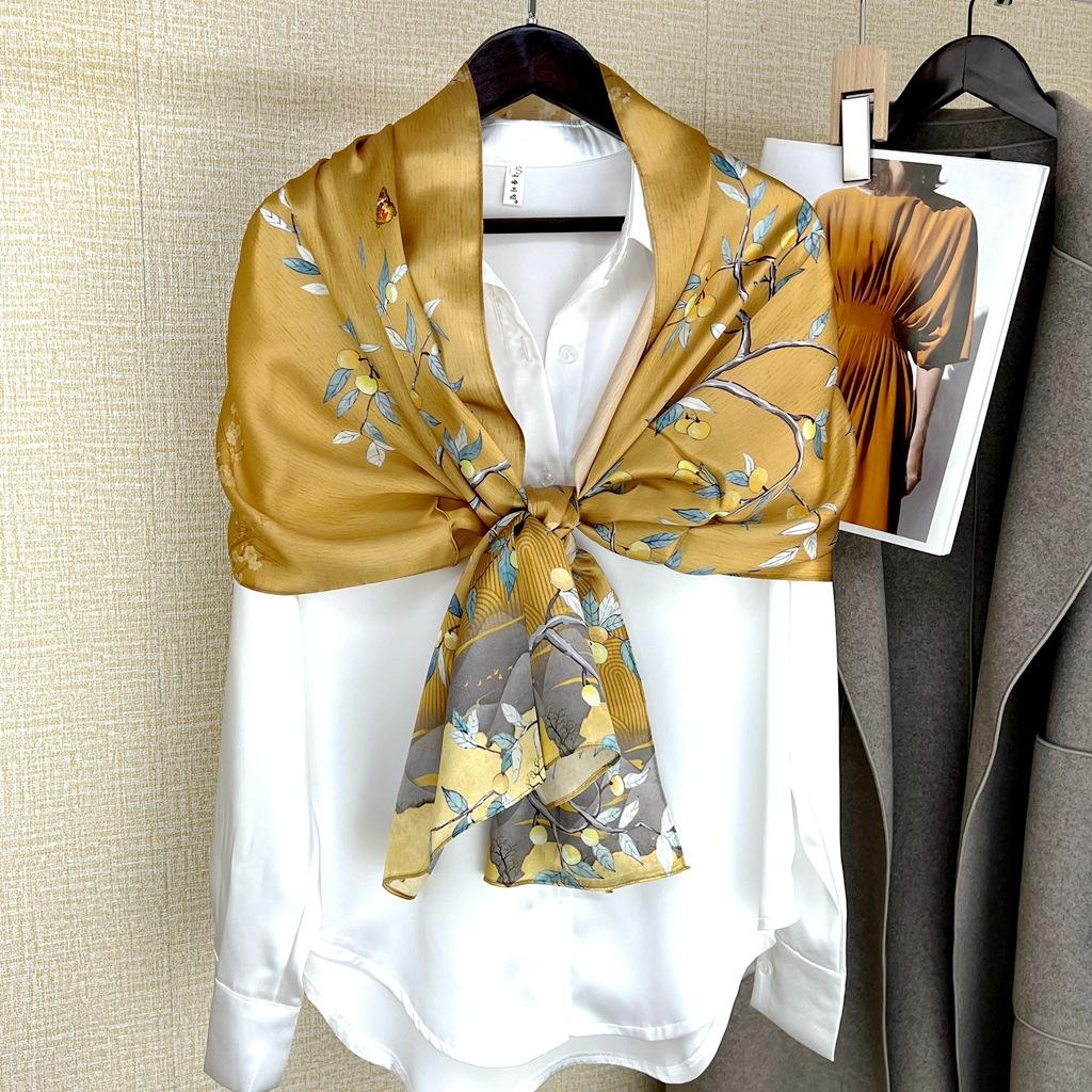 Mulberry Silk Scarf Silk Scarf Versatile Shawl Feeling Autumn And Winter Gift For Mother