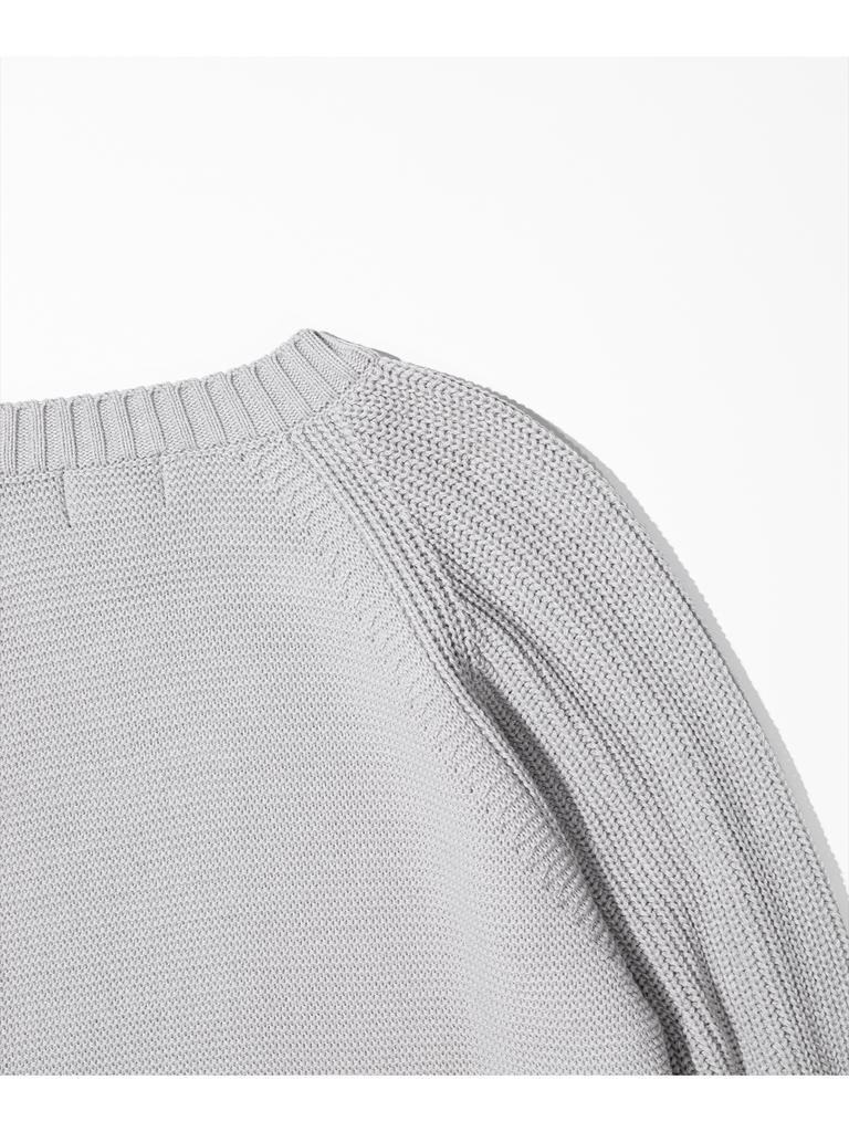 MASSNOUN Half Incision Overfit Knit Mftnt002-Gy