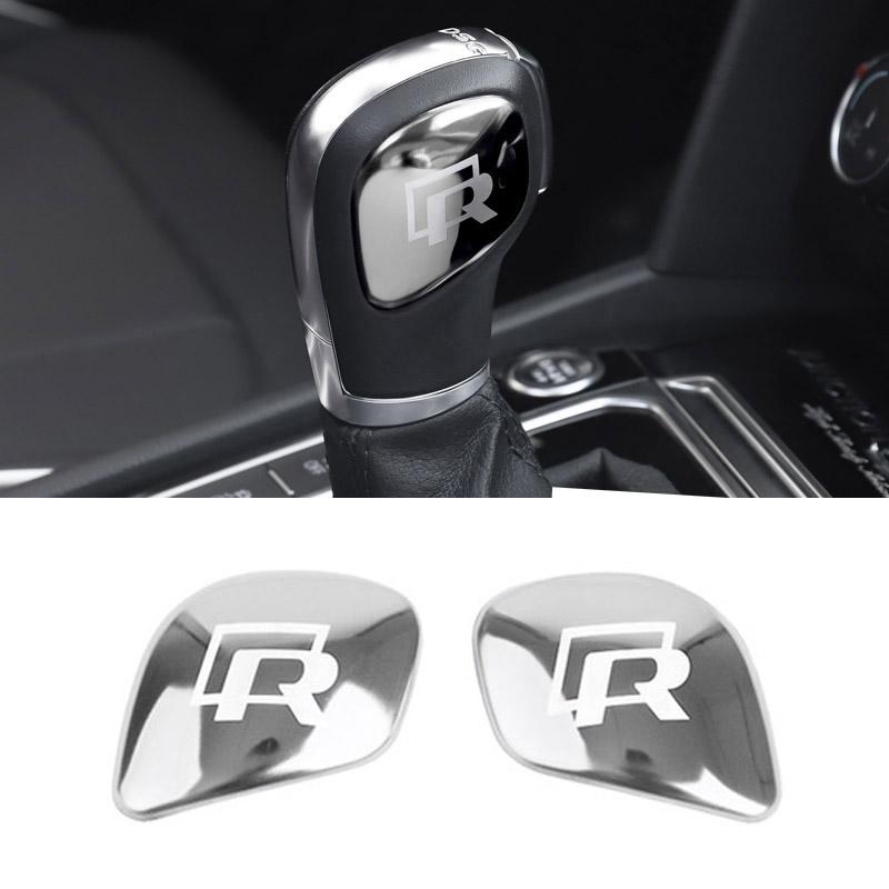 For VW Volkswagen Jetta MK5 Golf Car Styling Gear Shift Knob Gear Head Sticker Cover For Volkswagen POLO CC Golf 7 6 Bora Tiguan