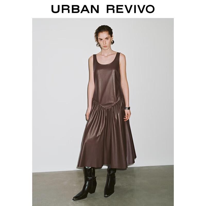 UR Women s Retro Splicing Sleeveless A-Line Dress M