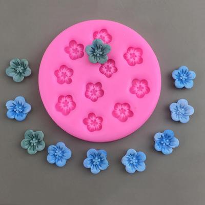 1Pc Cherry Blossom Peach Blossom Silicone Mold Diy Cake Decorations Mold Mousse Chocolate Ice Tray Kitchen Baking Mold