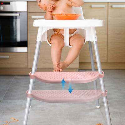 Adjustable High Chair Footrest Non-Slip Plastic Step Stool for Toddlers Universal Baby Feeding Accessory for Most Dining Chairs