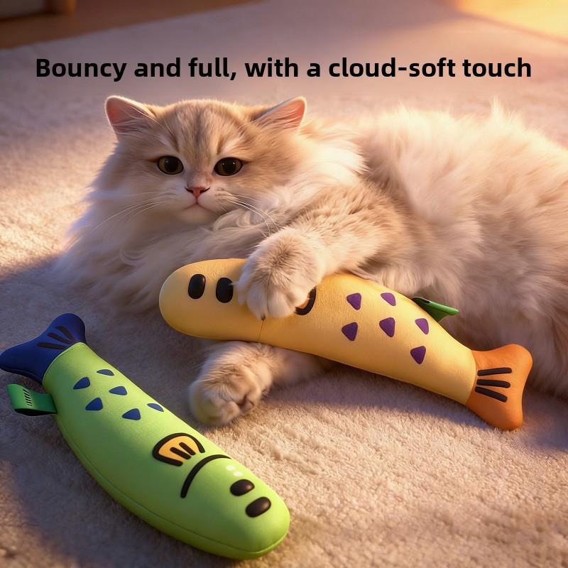 Pet Cat Mint Toy Cat Toy To Amuse Cats Hemp Cloth Fish Self-relaxing and Entertaining Cat Mint Cat Toy Small Realistic Fish