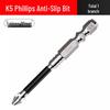 Impact-Resistant Non-Slip Phillips Head Bits: Strong Magnetic, High Hardness, Hex Wind Set for Electric Drills and Screwdrivers.