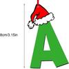1Pcs Christmas Decoration Green Letter Hanging Christmas Tree Pendant Ornament for Home Decor Navidad New Year 2026 Accessories