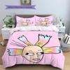 Rugrats  Pattern Bedding Quilt Set  Home Decoration  Gift (1 * Duvet Cover + 2 * Pillowcase  Without Core)