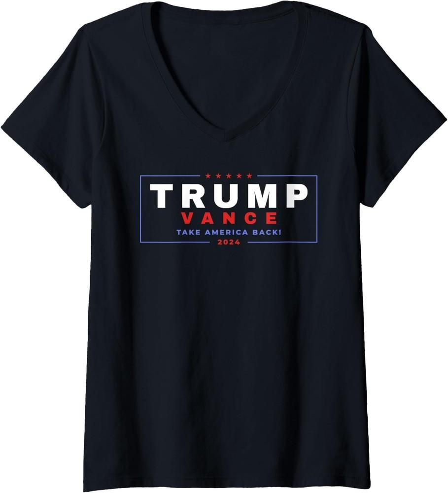 Trump Vance 2024 Donald Trump J.D. Vance Take Ladies  V-Neck Tshirt Unisex T-Shirt L