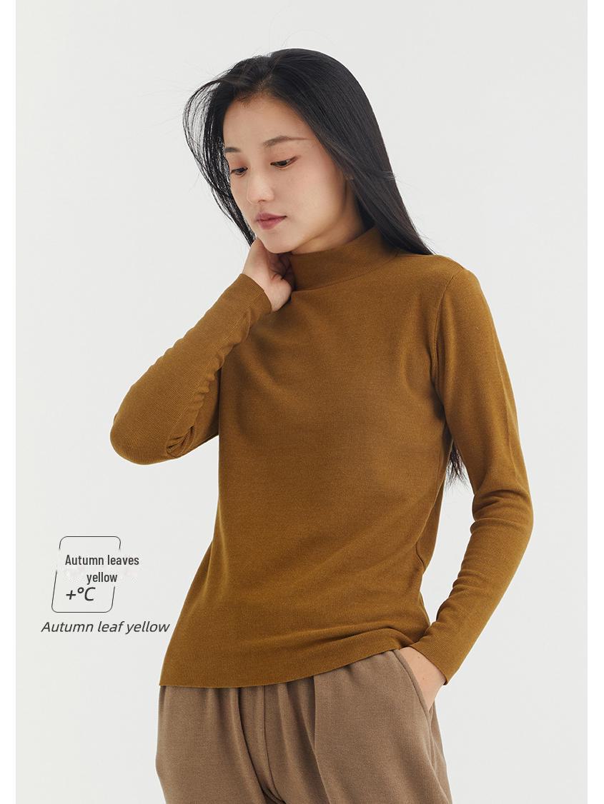 

Heat-Generating German Velvet Half-High Collar Top - Autumn/Winter Skin Care & Slimming Seamless Base Layer S