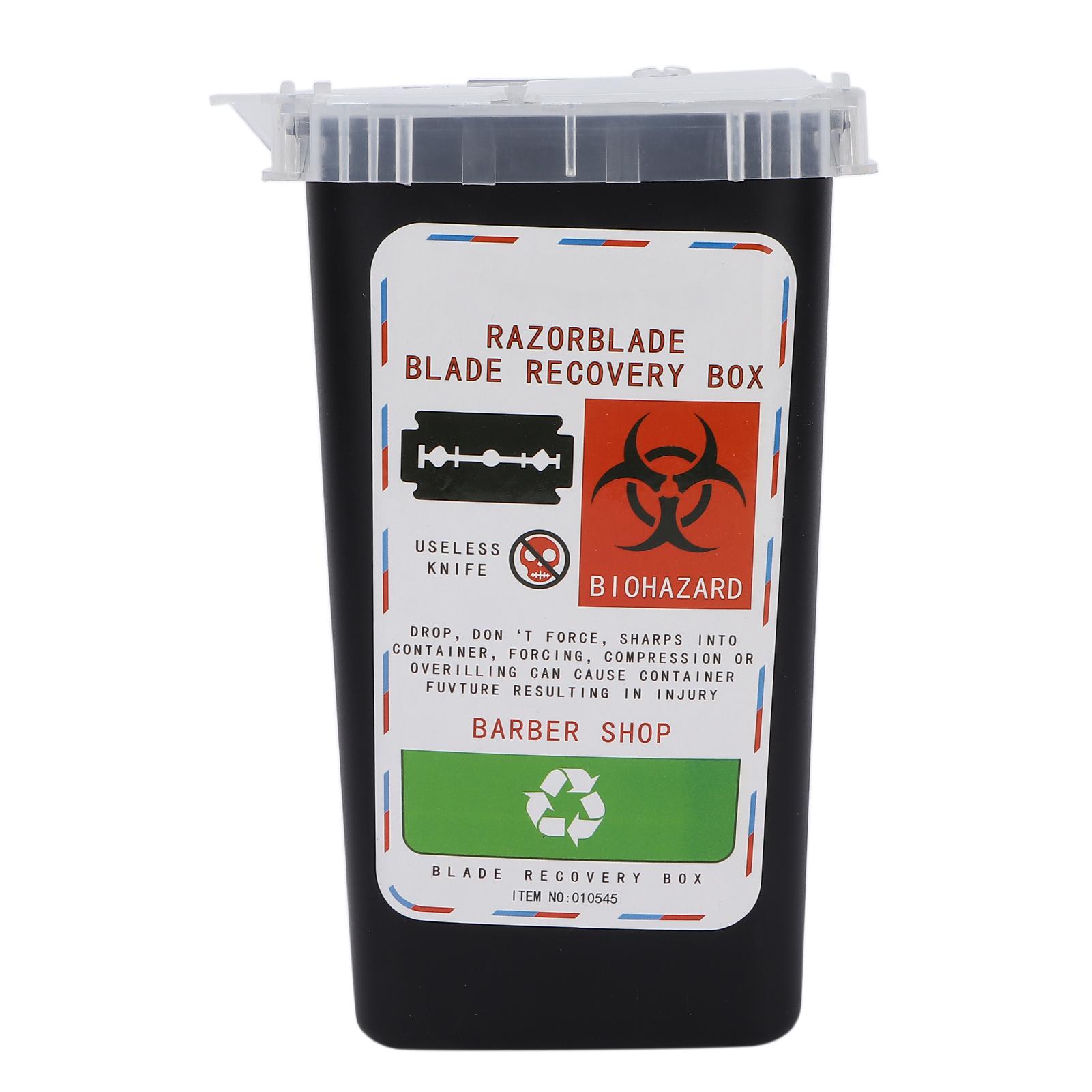

Контейнер для утилизации лезвий для парикмахерских, салонов красоты, бритвенных ножей, контейнер для утилизации лезвий, черный чёрный